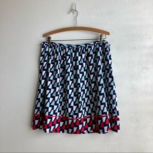 NWT Tommy Hilfiger Navy Geometric Print Skirt - Size 14